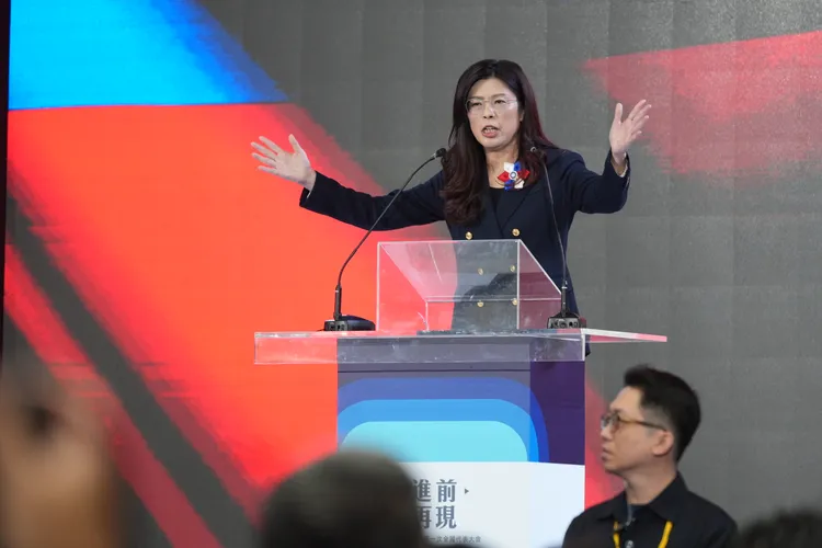 國民黨新任黨主席鄭麗文。彭欣偉攝