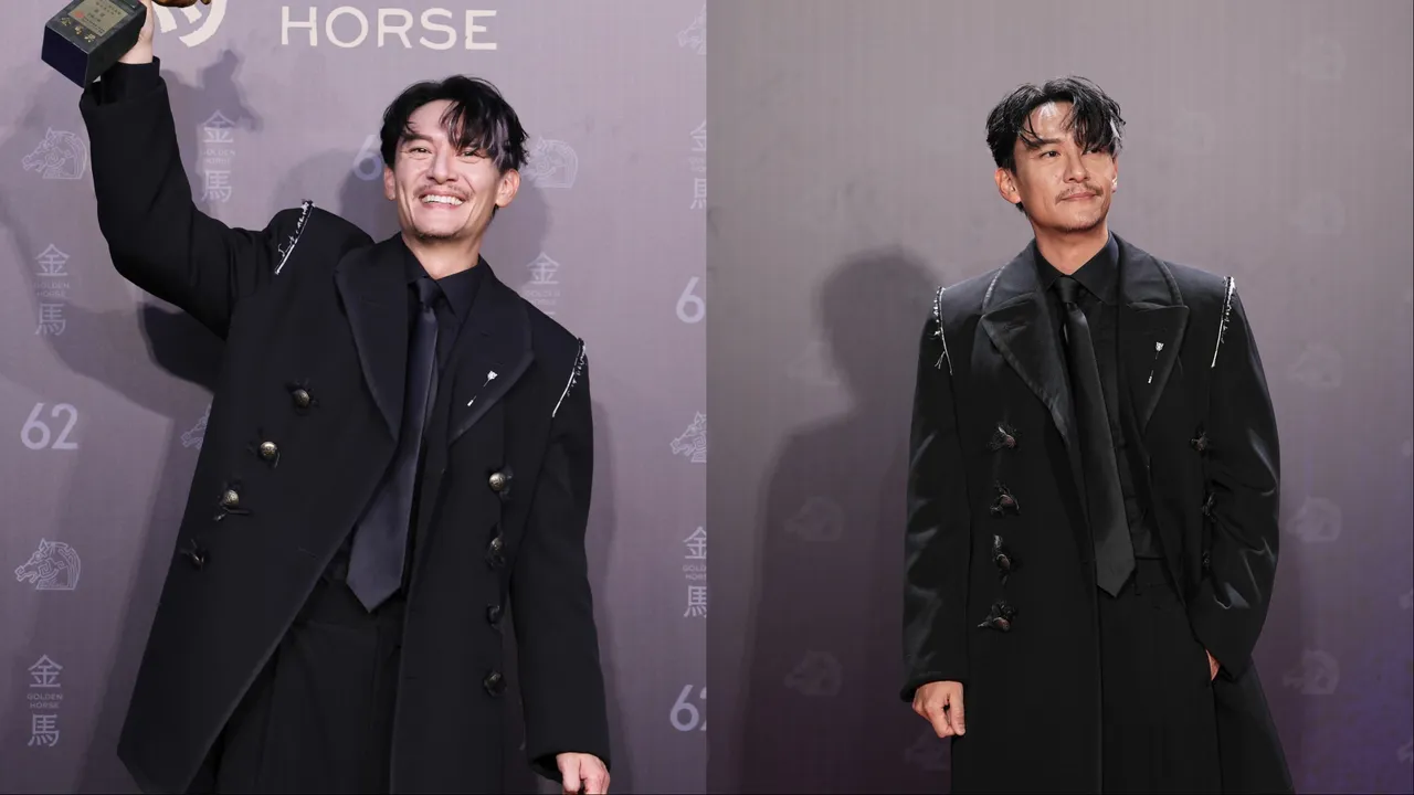 張震靠著同一套Maison Margiela西裝既封帝又封最帥。攝影中心攝