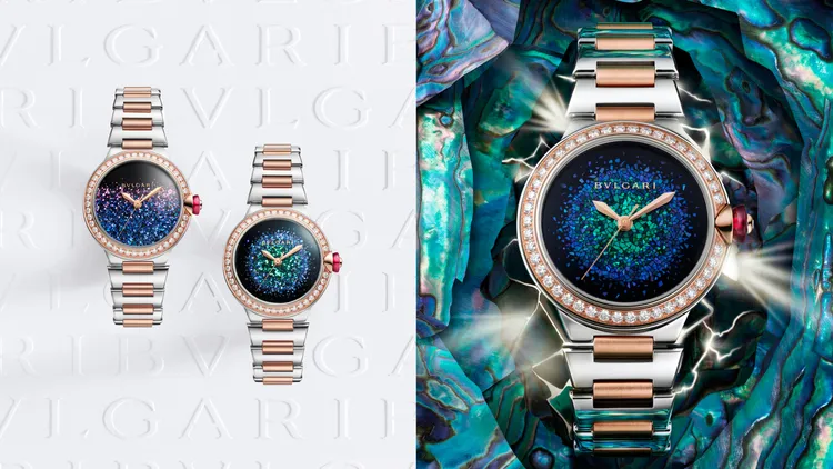 宝格丽与日本漆艺大师浅井康宏（Yasuhiro Asai）共同打造限量版Lvcea Notte di Luce（夜光） 腕表。品牌提供