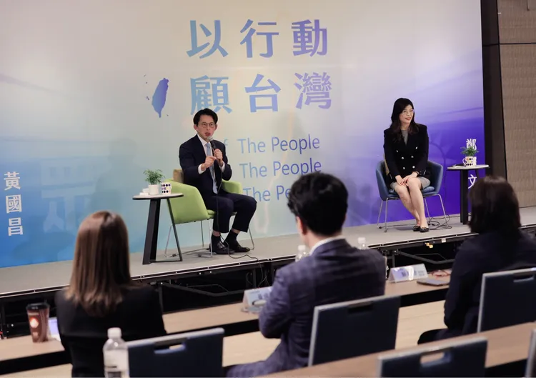 「以行動顧台灣—主席高峰會談」，國民黨主席鄭麗文、民眾黨主席黃國昌。李俊毅攝