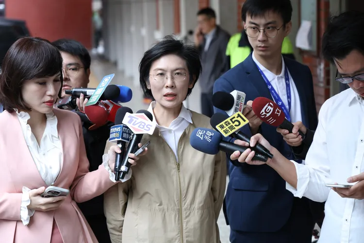 民进党立委林岱桦受访。记者庄宗达摄