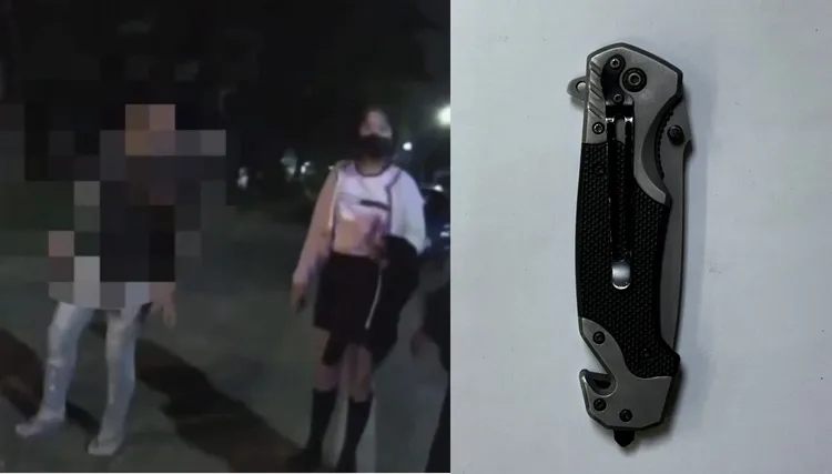 高姓男子带著女友及两名友人，在仁武区一处公园与杨男等4人起口角冲突，遭对方持折叠刀刺伤。翻摄照片