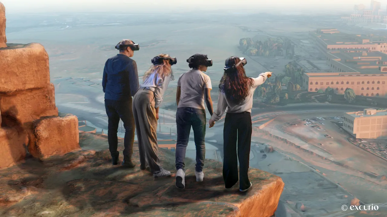 遊客只要戴上VR裝置就能穿越4500年、親臨古埃及世界。館方提供