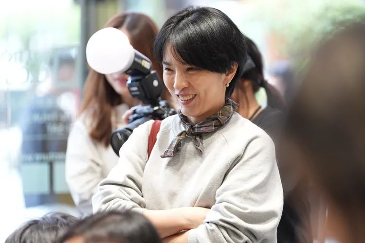 傅孟柏的經紀人老婆安安，生產完依舊美麗。攝影中心攝影