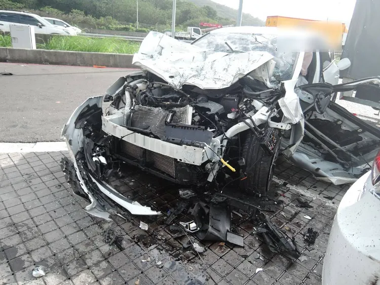 車禍現場。國道警方提供