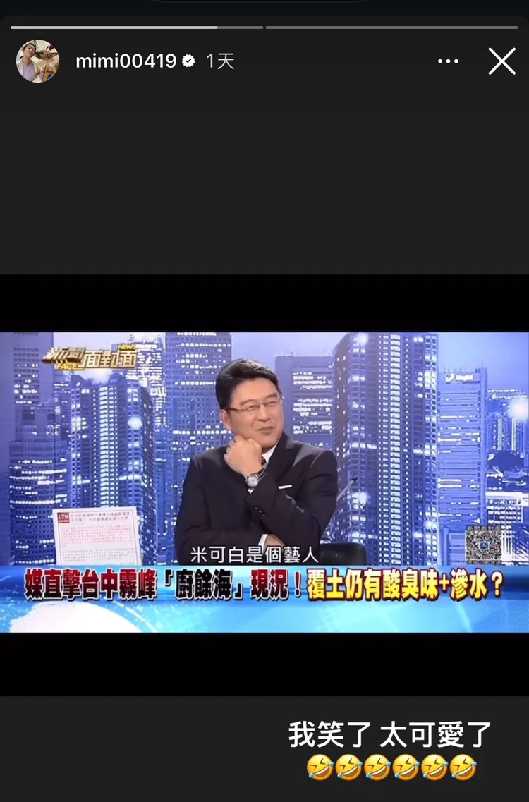 謝震武指正范世平，也令人發笑。翻攝自米可白IG