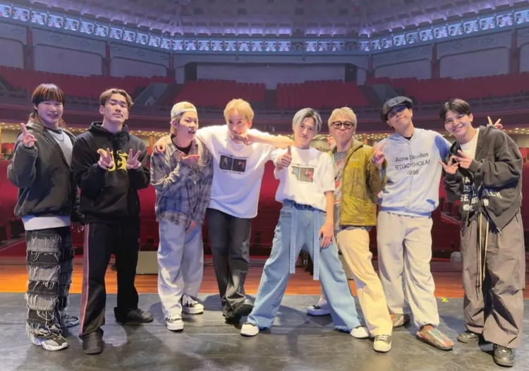 「w-inds.」20日在廣州中山紀念堂舉行演唱會。翻攝橘慶太IG