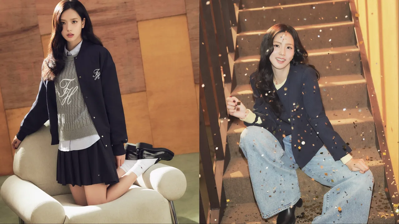 Jisoo化身TOMMY HILFIGER「御用學姐」。品牌提供