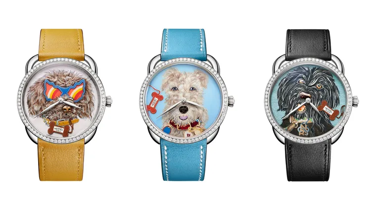 爱马仕以艺术家Liz Stirling的同名丝巾图腾为灵感，推出Arceau Jour de Casting工艺腕表系列。品牌提供