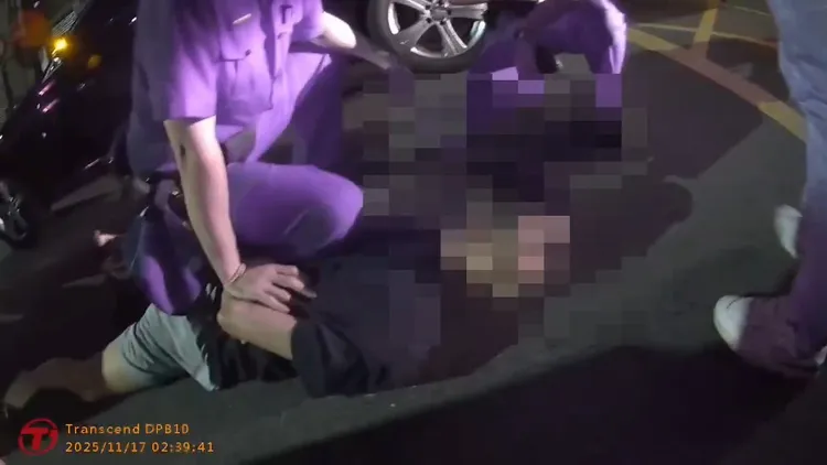 逢甲商圈凌晨發生改裝車駕駛圍毆勸導民眾的暴力事件，警方第一時間逮捕5名嫌犯，下午再查獲3人。民眾提供