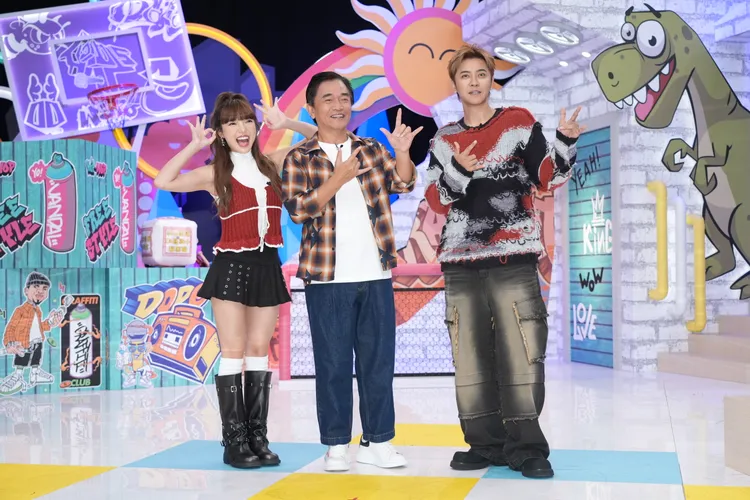 吳宗憲（中）今天錄羅志祥（右）、何美主持的節目。攝影中心攝