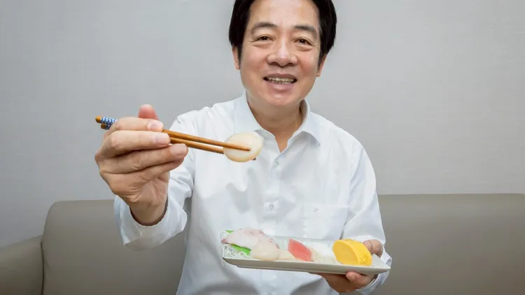 总统赖清德分享今天午餐吃日本海鲜。翻摄自赖清德X