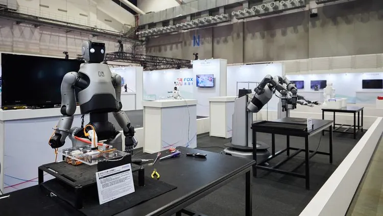今年鸿海科技日「Smart Manufacturing」展区全面聚焦「AI＋机器人」。取自鸿海科技日官网