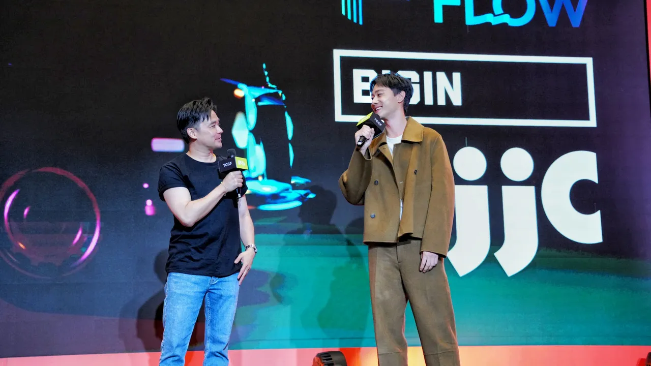 集集创造执行长段奕伦（左）与施柏宇。集集创造娱乐提供