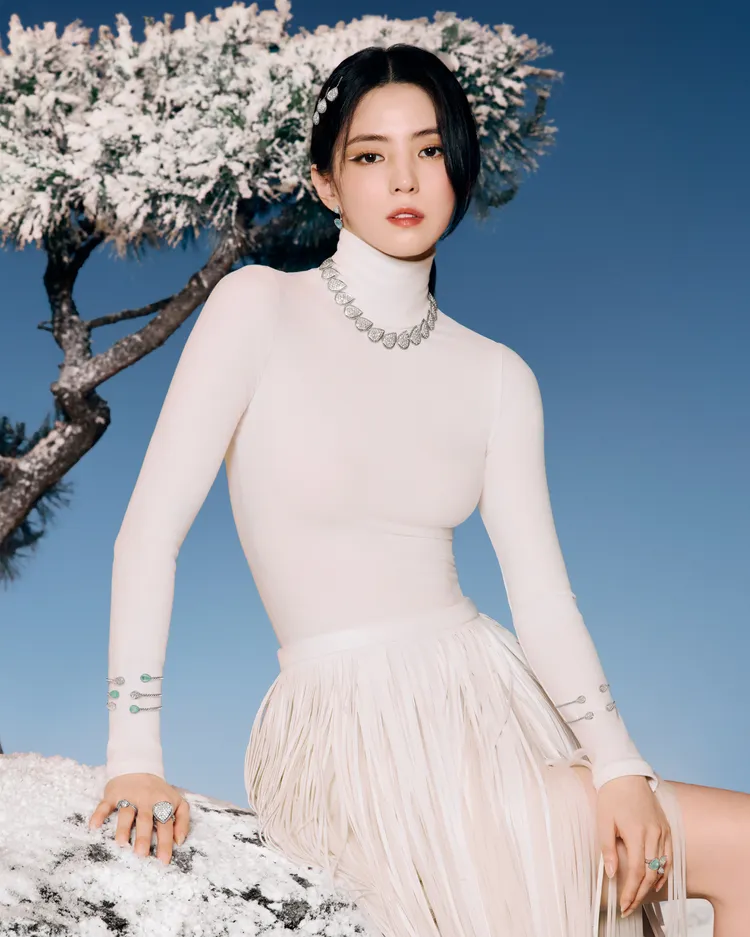 韓韶禧拍攝Boucheron歲末形象廣告。品牌提供