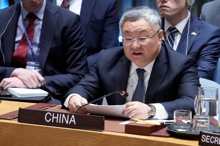 中国常驻联合国代表傅聪。美联社