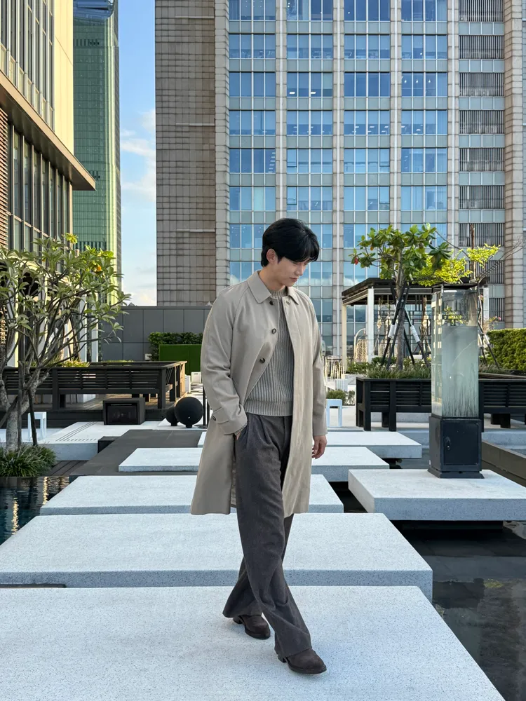 玉澤演演繹Loro Piana 2025 秋冬男裝系列。品牌提供