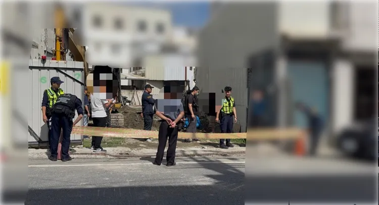 吉安鄉一處老宅拆屋整地發現白骨。民眾提供