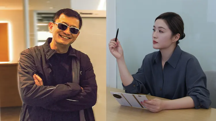 《繁花》导演王家卫（左）、编剧秦雯被曝光谈话录音档，陷入争议。翻摄泽东电影微博、秦雯微博