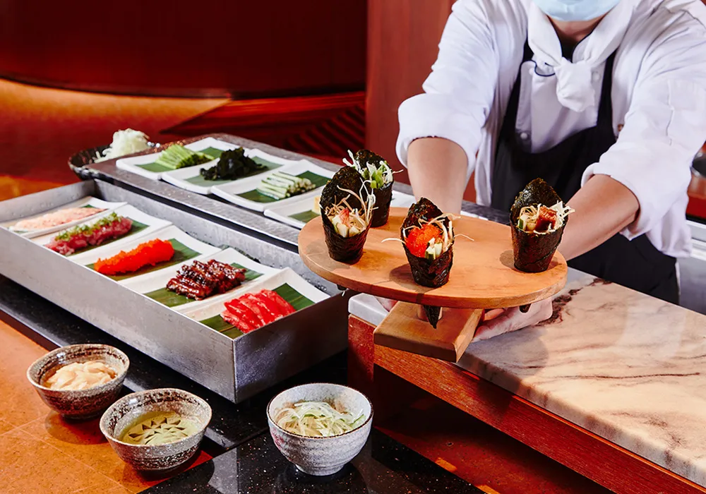 台南远东香格里拉位于十楼的远东Café自助餐券线上旅展优惠价77折至83折。业者提供