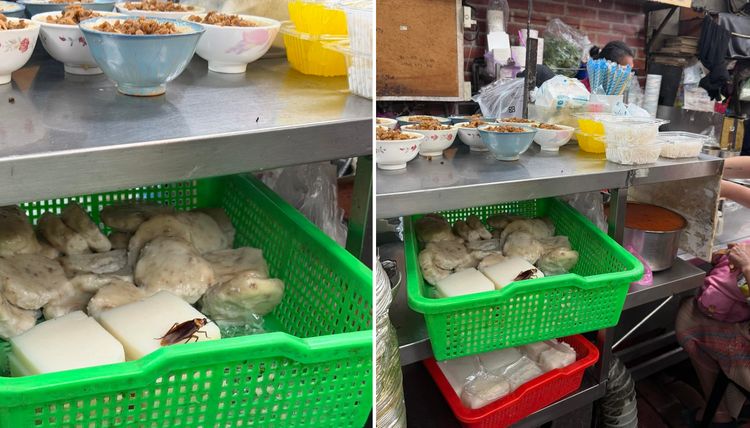 台中第二市場驚見「小強」爬上蘿蔔糕 食安處啟動稽查