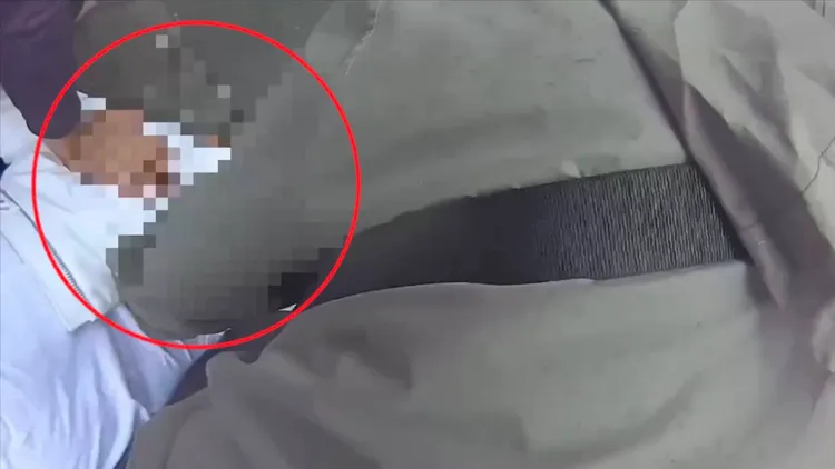 楊姓收水手落網。翻攝畫面