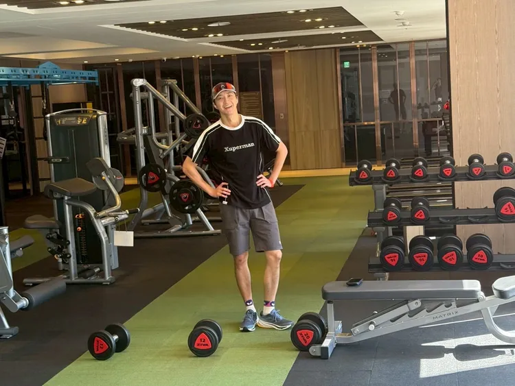 江宏傑熱血備戰比賽。江宏傑提供