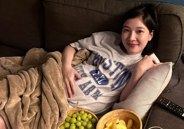 Sandra之前安胎十多天，保住了肚裡的寶寶。翻攝Sandra IG