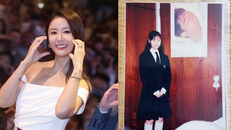 林心如秀國中萌照被誇「從小美到大」!同框海報男星撞臉霍建華