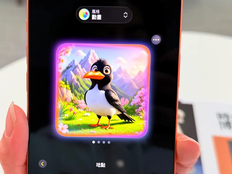 Apple Intelligence正式加入繁体中文，用户也可透过「影像乐园」功能来快速生成个人化图像，为讯息交流增添更多趣味。赵筱文摄
