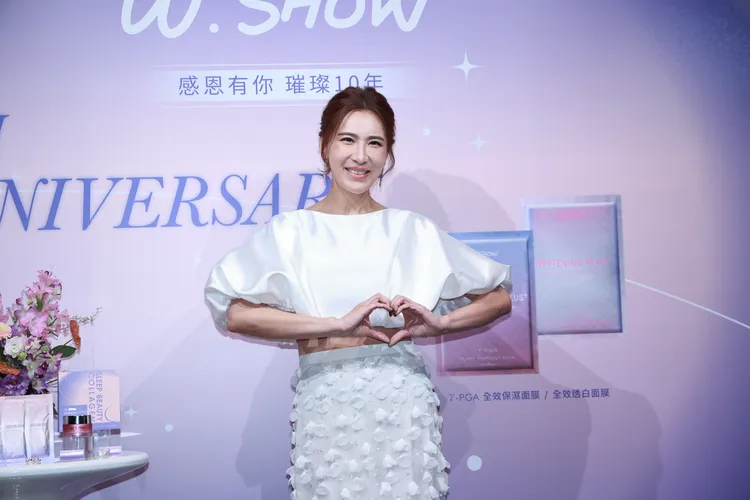 小祯今天亮丽出席美妆品牌活动。彭欣伟摄