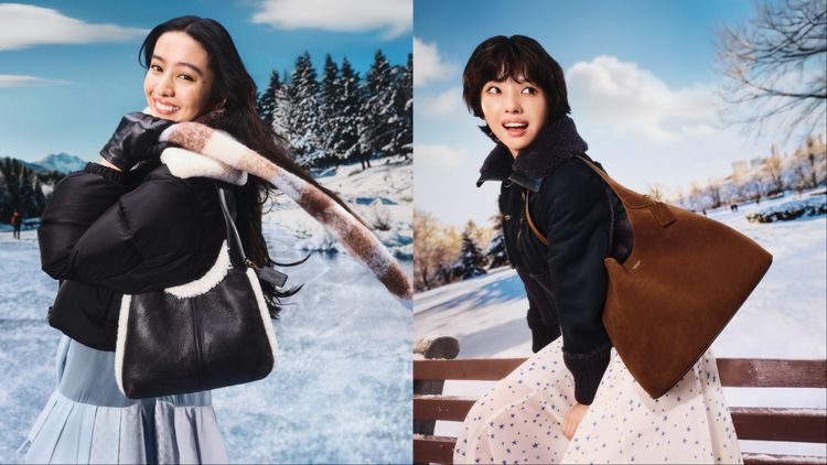 木村光希、田小娟同拎COACH Brooklyn 羊羔毛、麂皮添溫暖