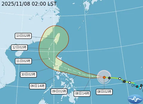 凤凰台风来势汹汹，不可小觑。气象署提供