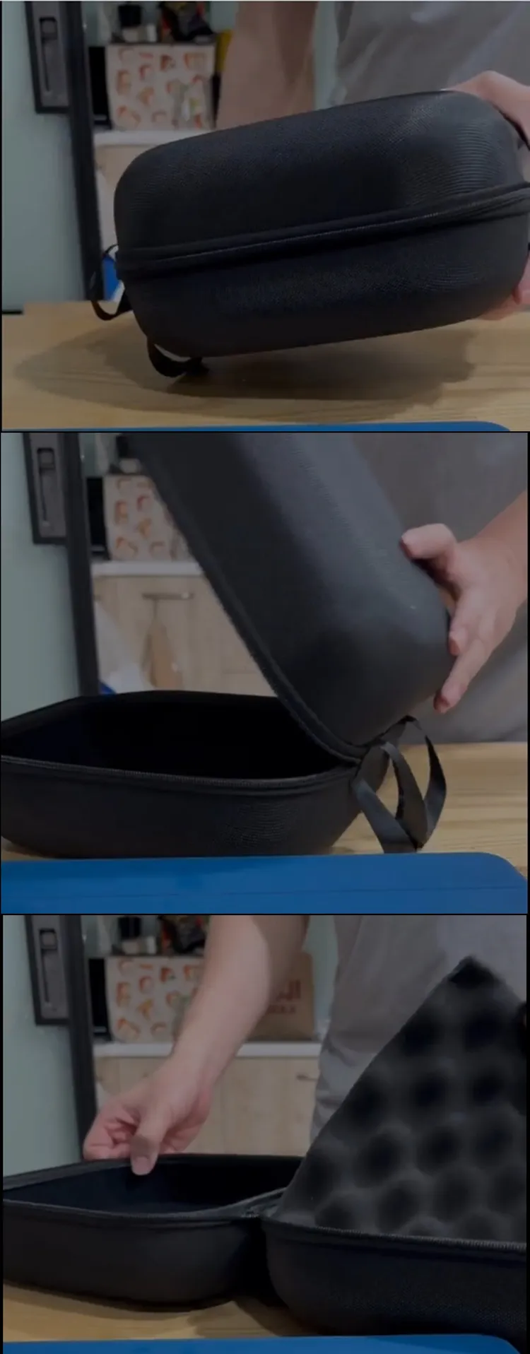 蘇先生打開包裹後，裡面只有一個「塑膠空盒」。翻攝自民眾提供開箱影片