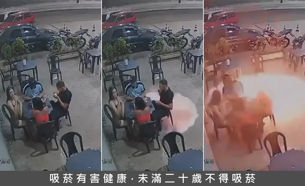 影片｜加油站抽烟「火柴随手扔」　白目男瞬间引发大火