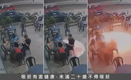 影片｜加油站抽菸「火柴隨手扔」　白目男瞬間引發大火
