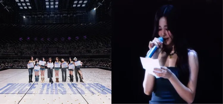 TWICE今晚在高雄世运开唱，子瑜首度回家演出，念出这10年来的心声。读者提供