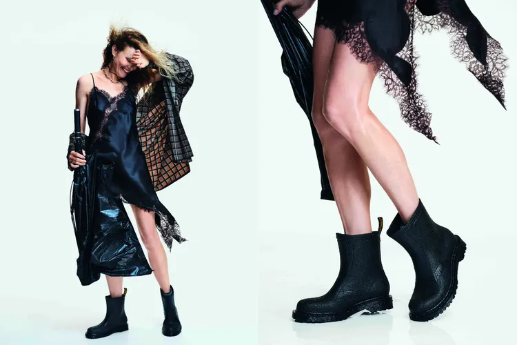 Dr. Martens雨靴系列以經典八孔靴經典輪廓為基礎。品牌提供