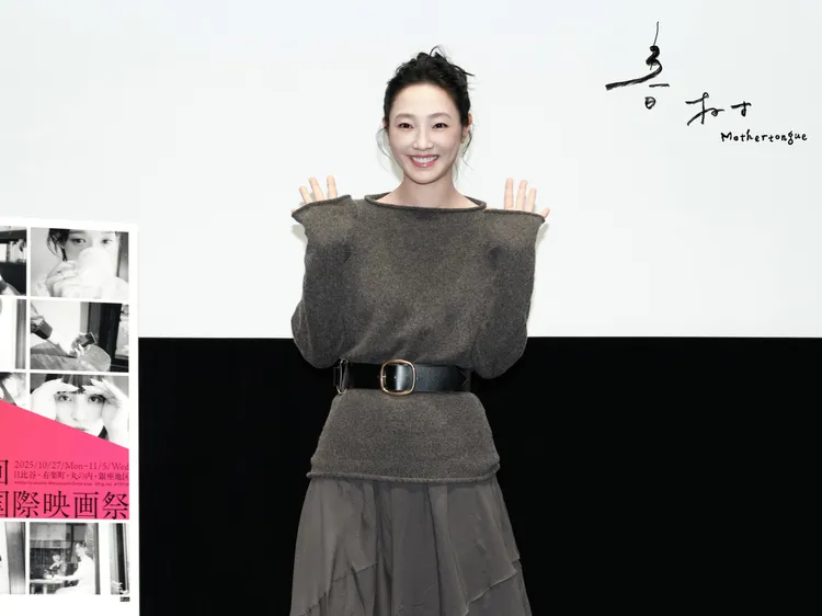 白百何開心參加東京影展，失望離開。翻攝電影春樹微博