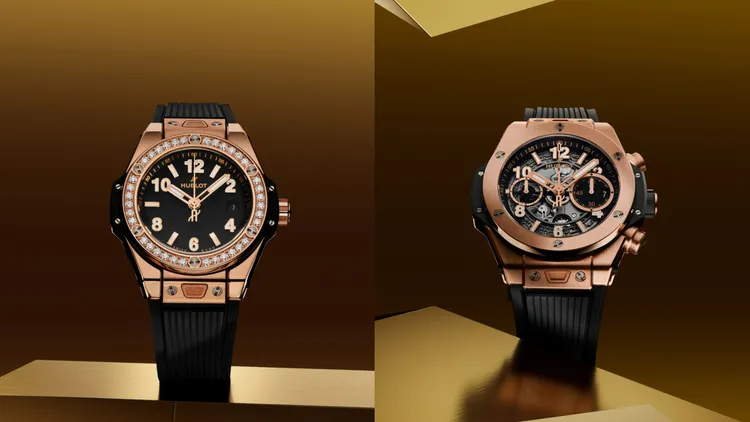 Hublot推出Big Bang Unico皇金計時碼錶、Big Bang One Click 皇金鑽錶兩款皇金新作。品牌提供