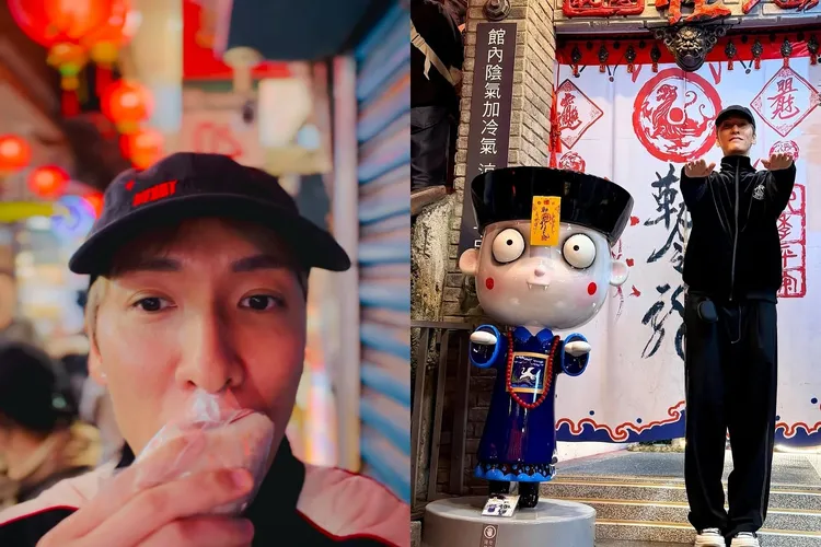 橘慶太去九份玩，吃了花生捲冰。翻攝橘慶太IG