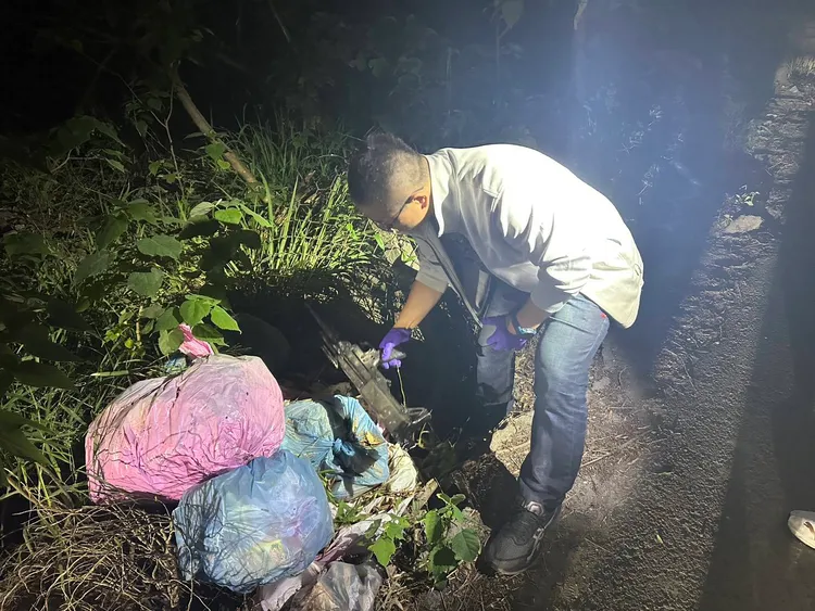 嘉義警方查獲霰彈槍。民眾提供
