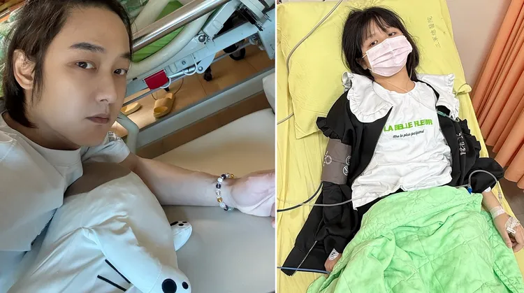 Kim在病房中守著女儿妮妮。翻摄「那对夫妻」脸书