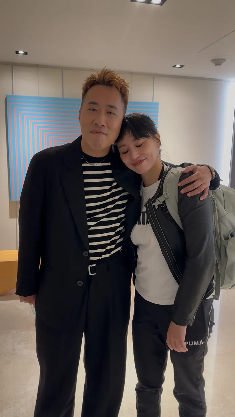 安歆澐昨與余祥銓合影。安歆澐經紀人提供