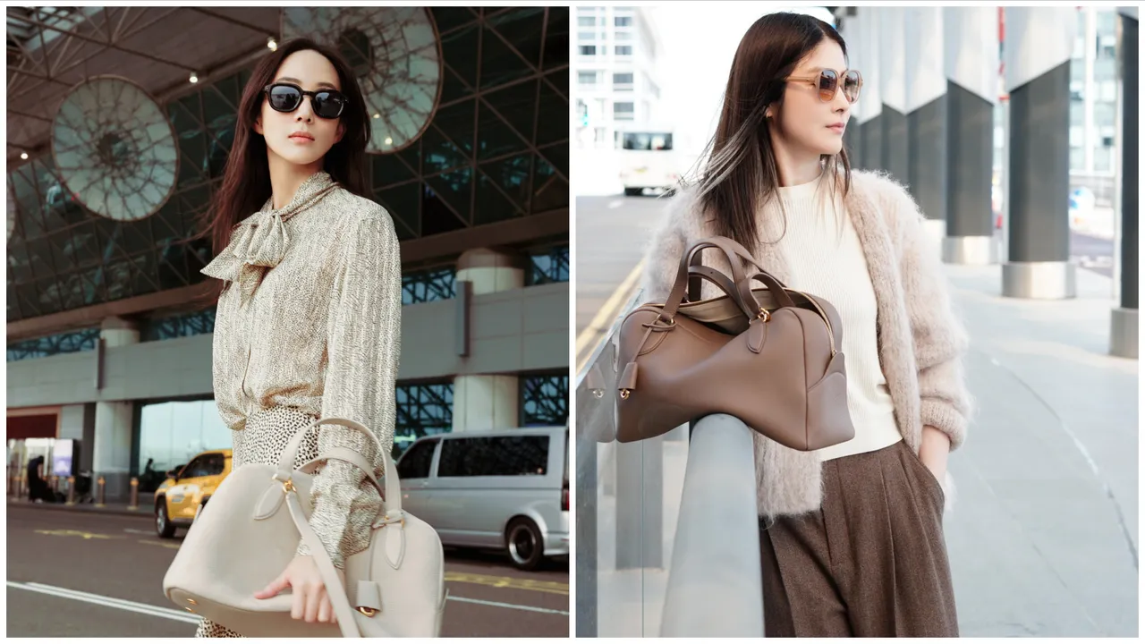 張鈞甯（左圖）和陳慧琳（右圖）都選擇舒適又優雅的Loro Piana作為機場時尚穿搭。品牌提供