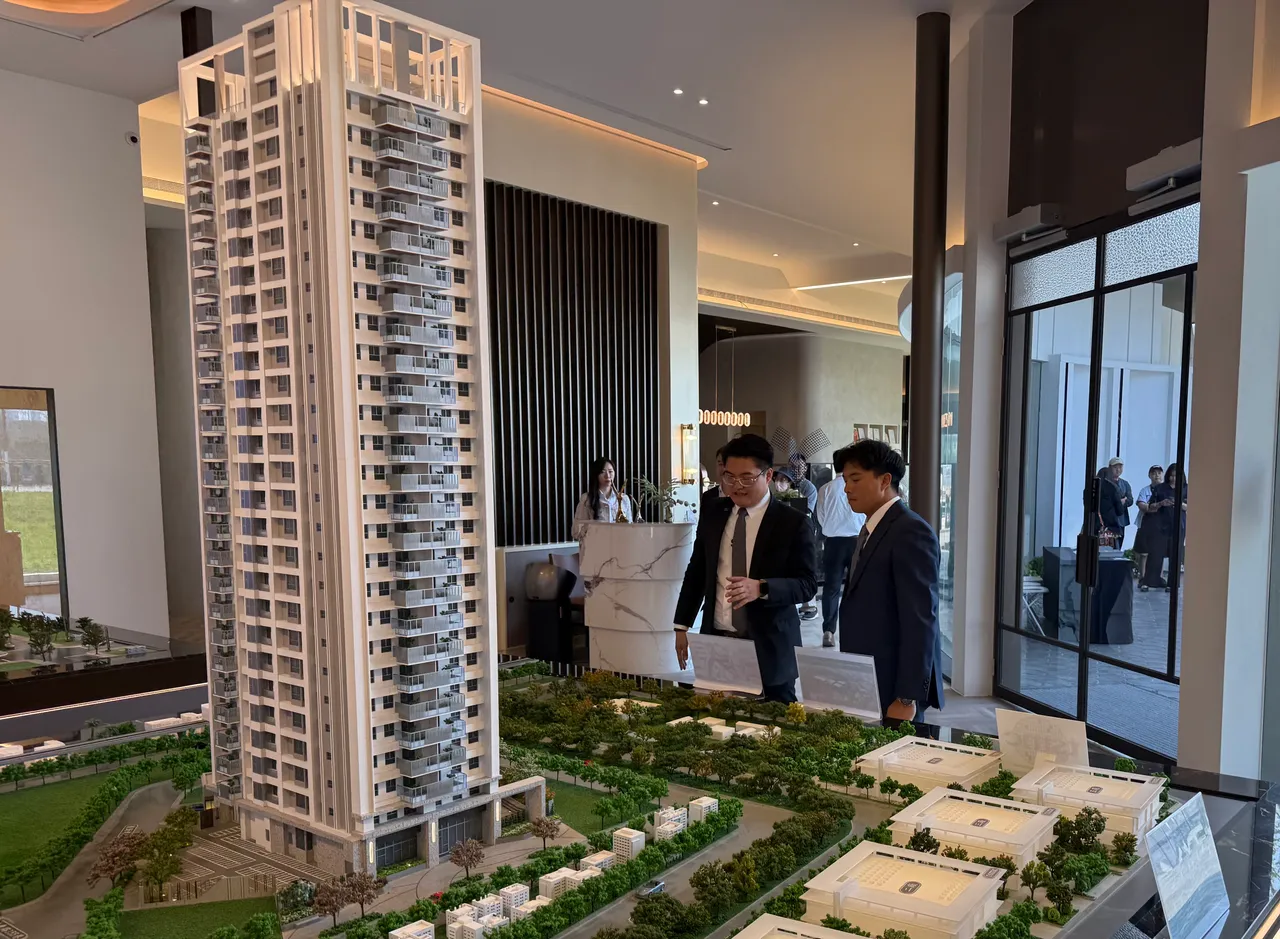 兴连城「白隅」位于台积电厂区首环，进场前5个月已售83户，社区均价落在43.5万元，属于区段高价行情。叶家铭摄