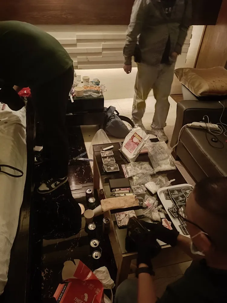 張嫌經查藏匿摩鐵分裝毒品。民眾提供