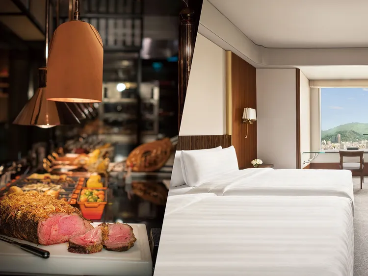 來場說走就走的城市度假！尊榮客房一泊二食雙人平日一晚住宿券」方案，含住宿、早餐及遠東Café自助午或晚餐兩客，全包式體驗價8700元，約29折。台北遠東香格里拉提供