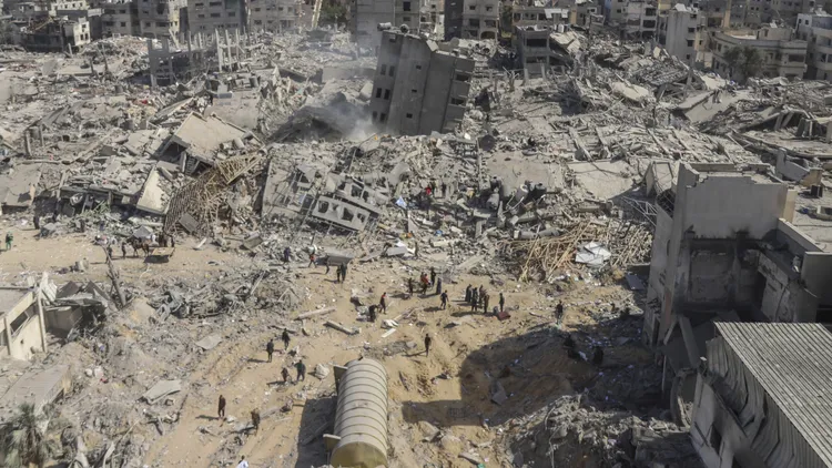 加薩許多地區都已經被夷成平地了。美聯社資料照片