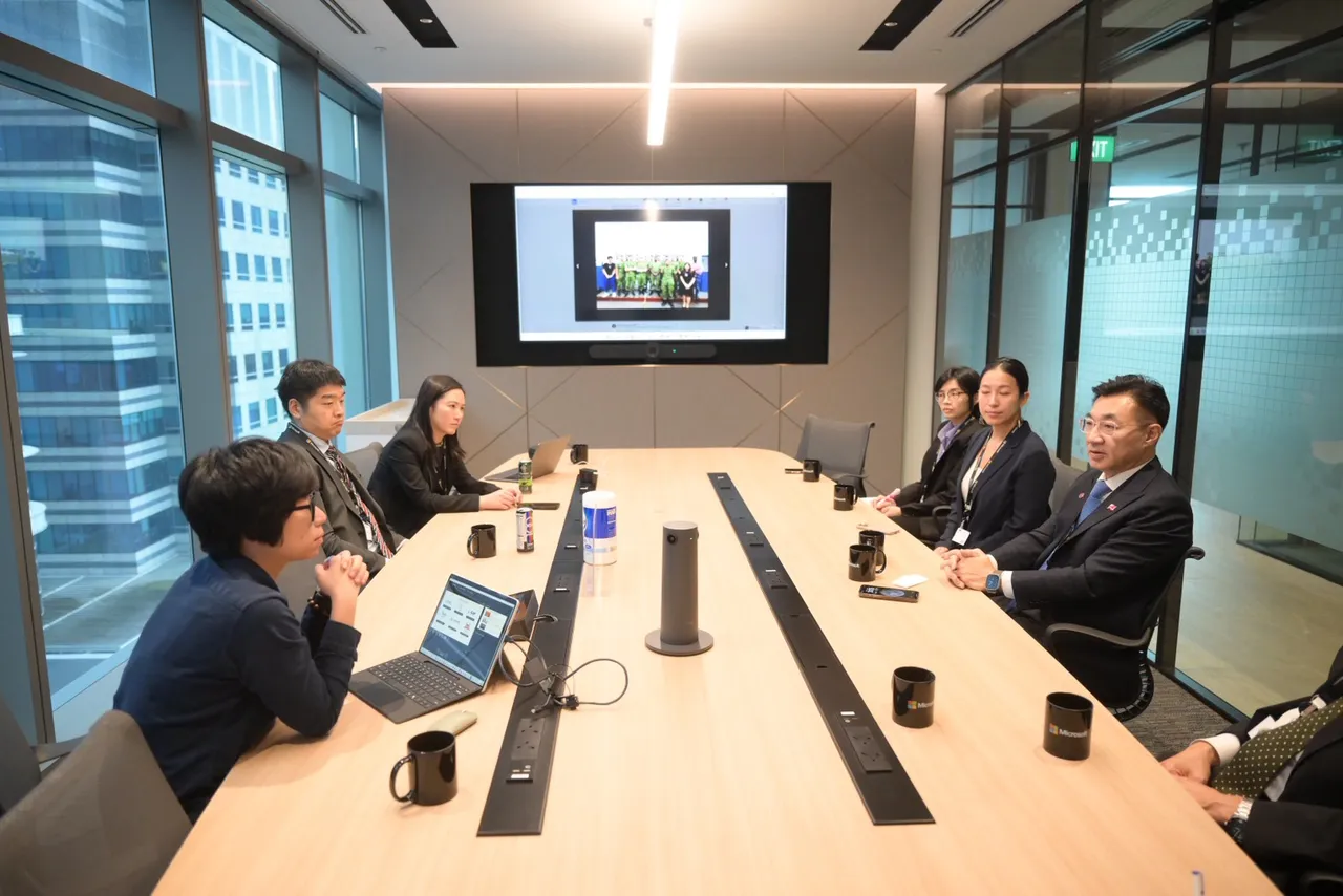 江启臣率团访新加坡。立法院提供